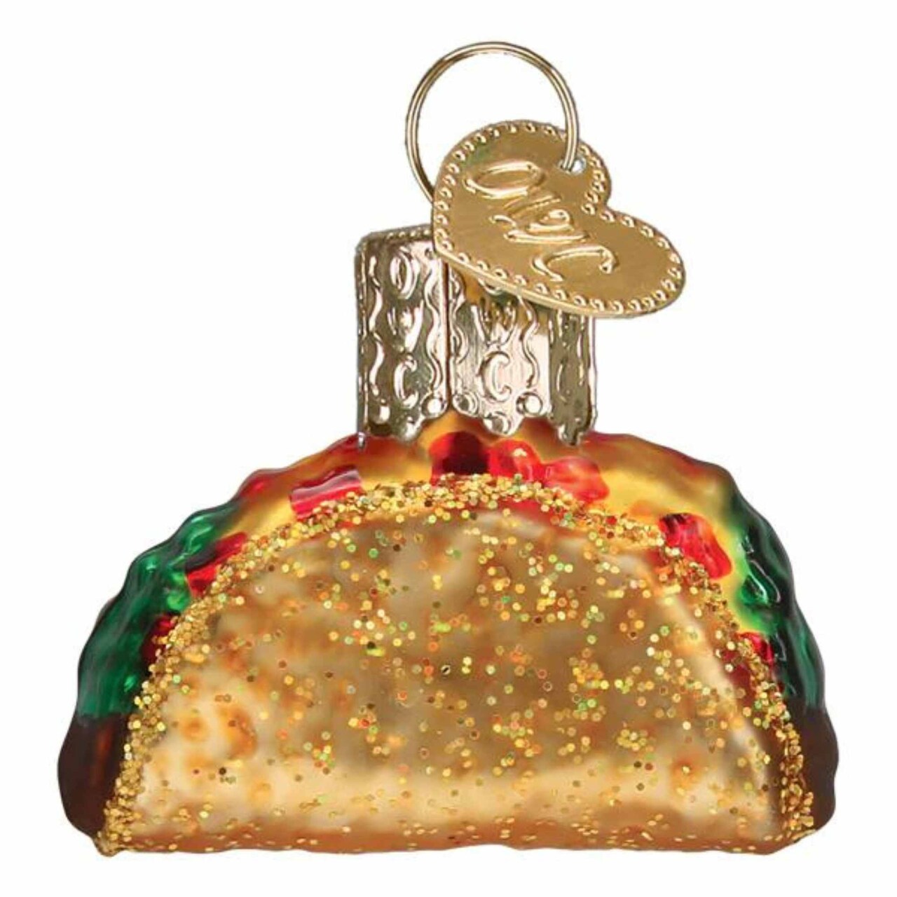 Old World Christmas 1.25 In Mini Taco Christmas Tree Ornament , Gumdrops Collection Tortilla Meat
